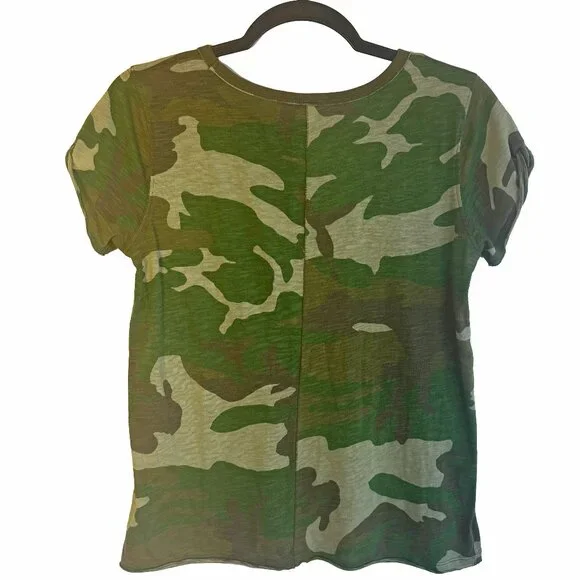 Free People We the Free Camo Clare Super Soft Tee Women's Size Medium - Picture 2 of 8